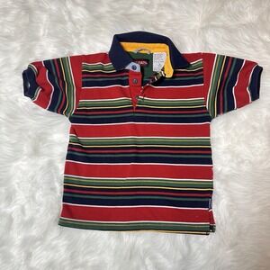Vintage Bugle Boy Polo Shirt Men's Retro Multicolor Short Sleeve Cotton Size‎ M
